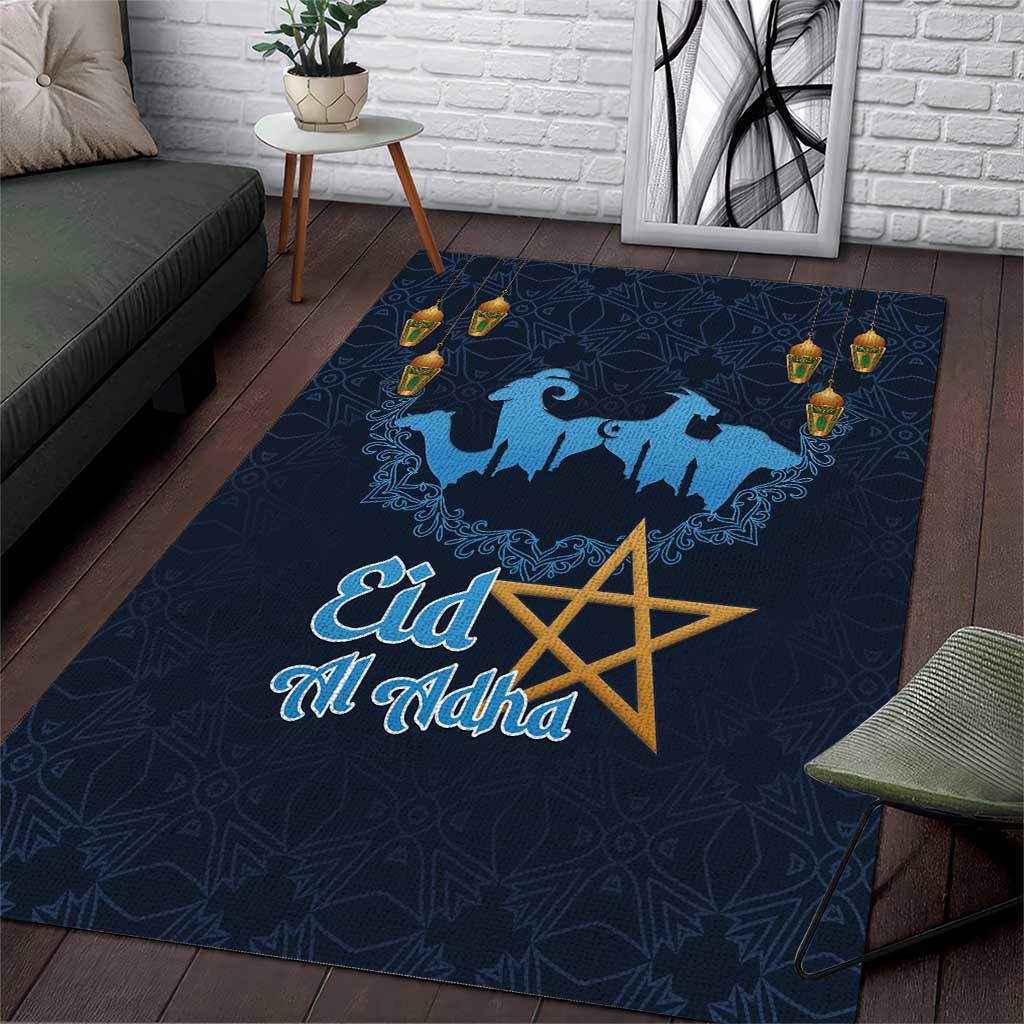 Happy Eid Al-Adha Area Rug Morocco Mubarak LT15