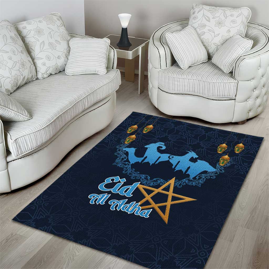 Happy Eid Al-Adha Area Rug Morocco Mubarak LT15