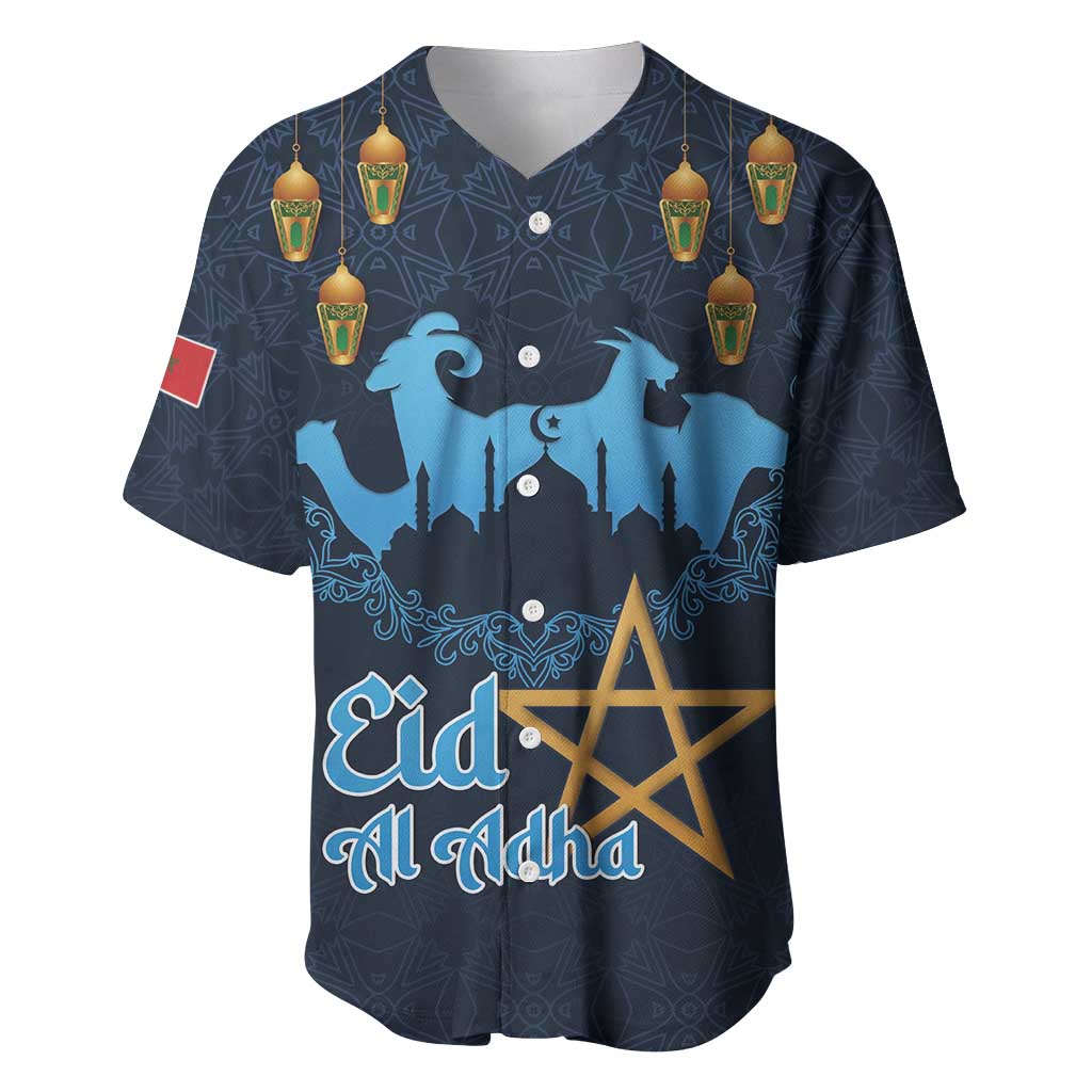 Happy Eid Al-Adha Baseball Jersey Morocco Mubarak LT15