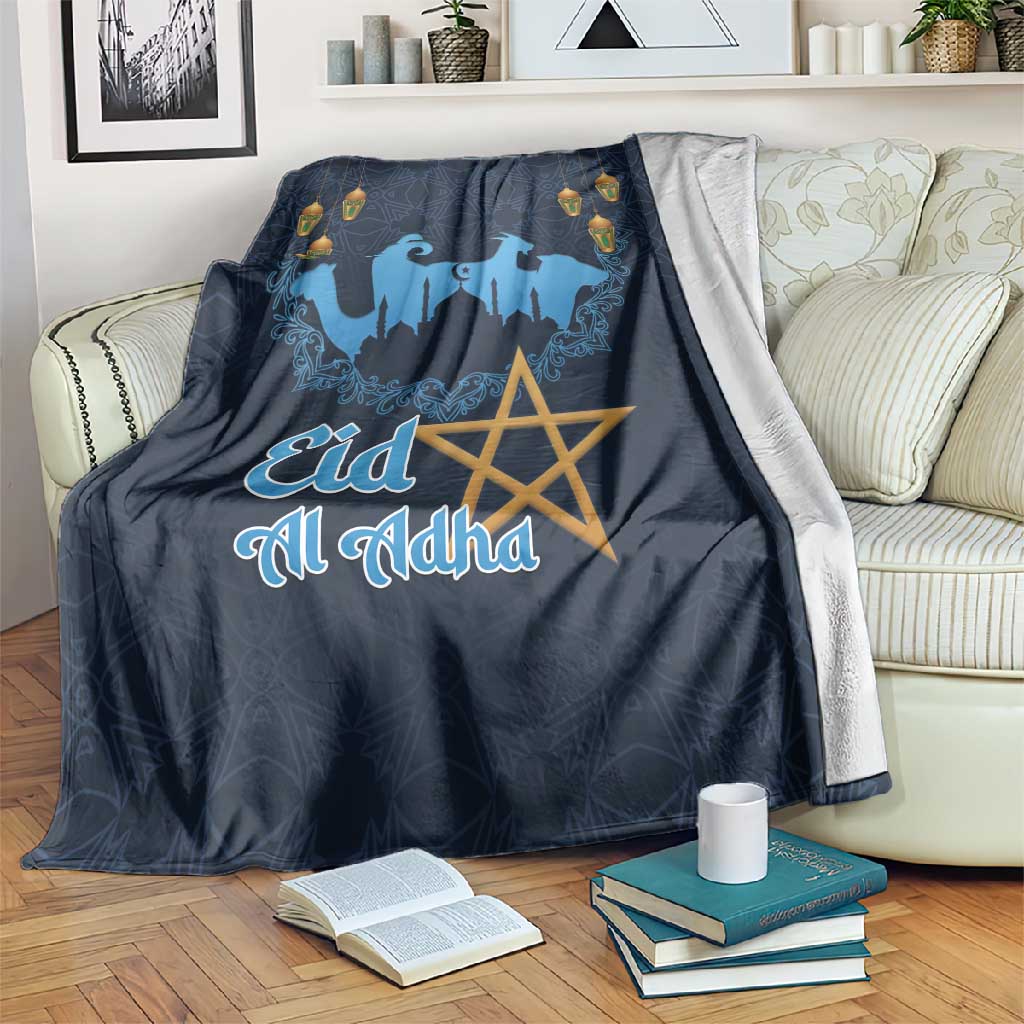 Happy Eid Al-Adha Blanket Morocco Mubarak LT15