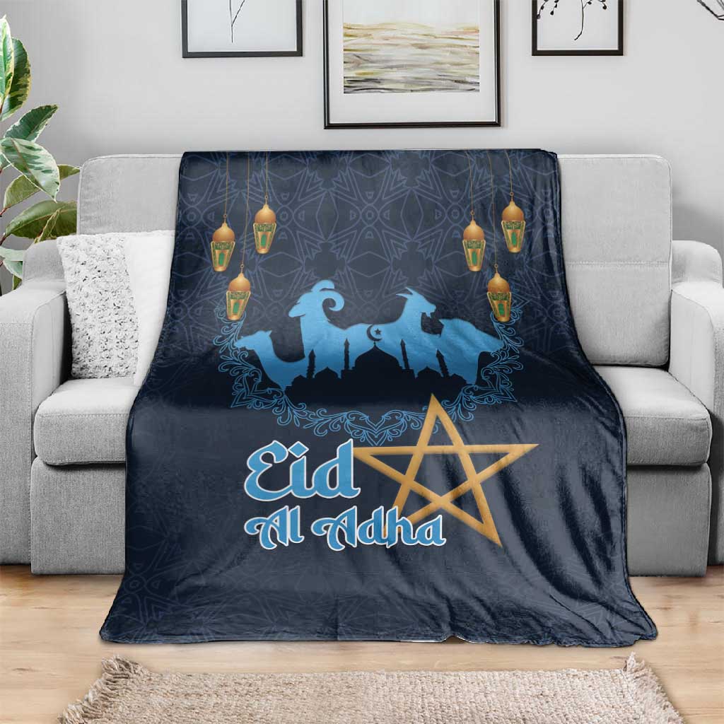 Happy Eid Al-Adha Blanket Morocco Mubarak LT15