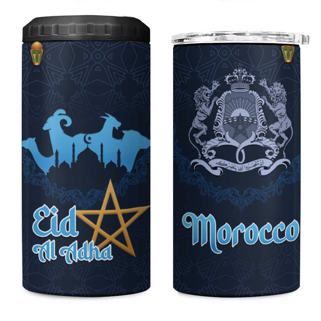Happy Eid Al-Adha 4 in 1 Can Cooler Tumbler Morocco Mubarak LT15
