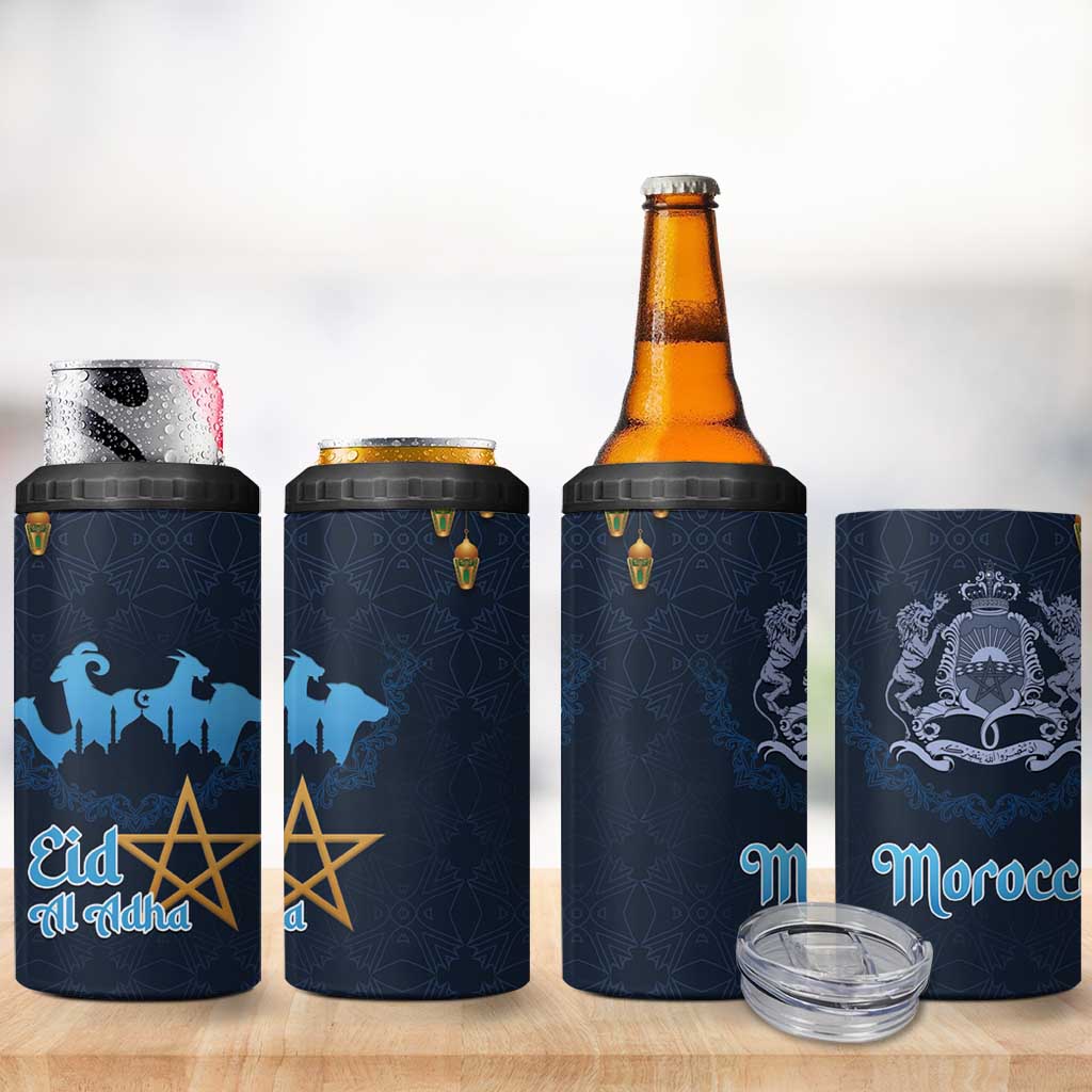 Happy Eid Al-Adha 4 in 1 Can Cooler Tumbler Morocco Mubarak LT15