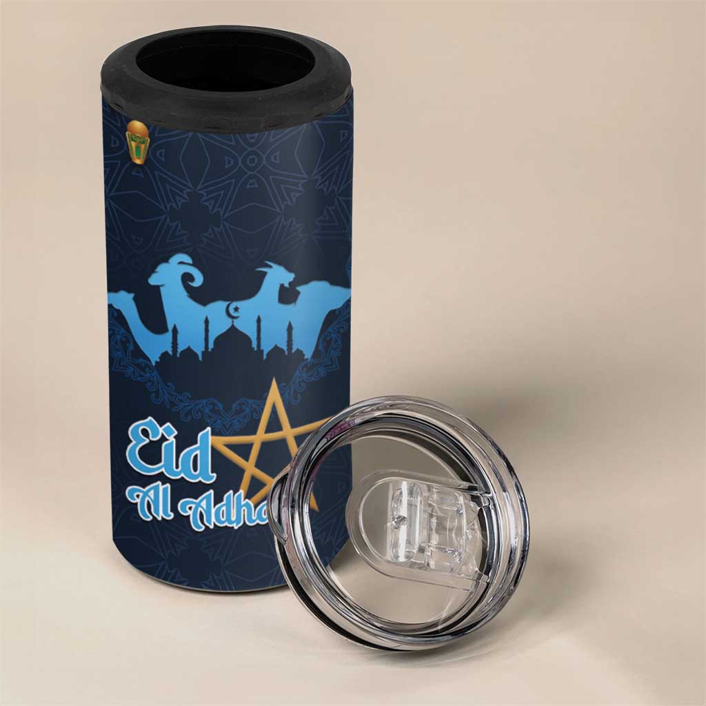 Happy Eid Al-Adha 4 in 1 Can Cooler Tumbler Morocco Mubarak LT15