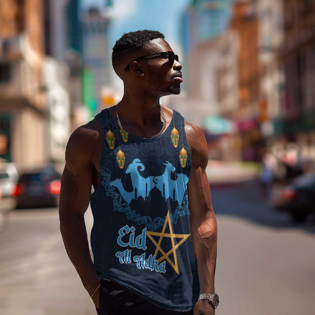 Happy Eid Al-Adha Men Tank Top Morocco Mubarak LT15