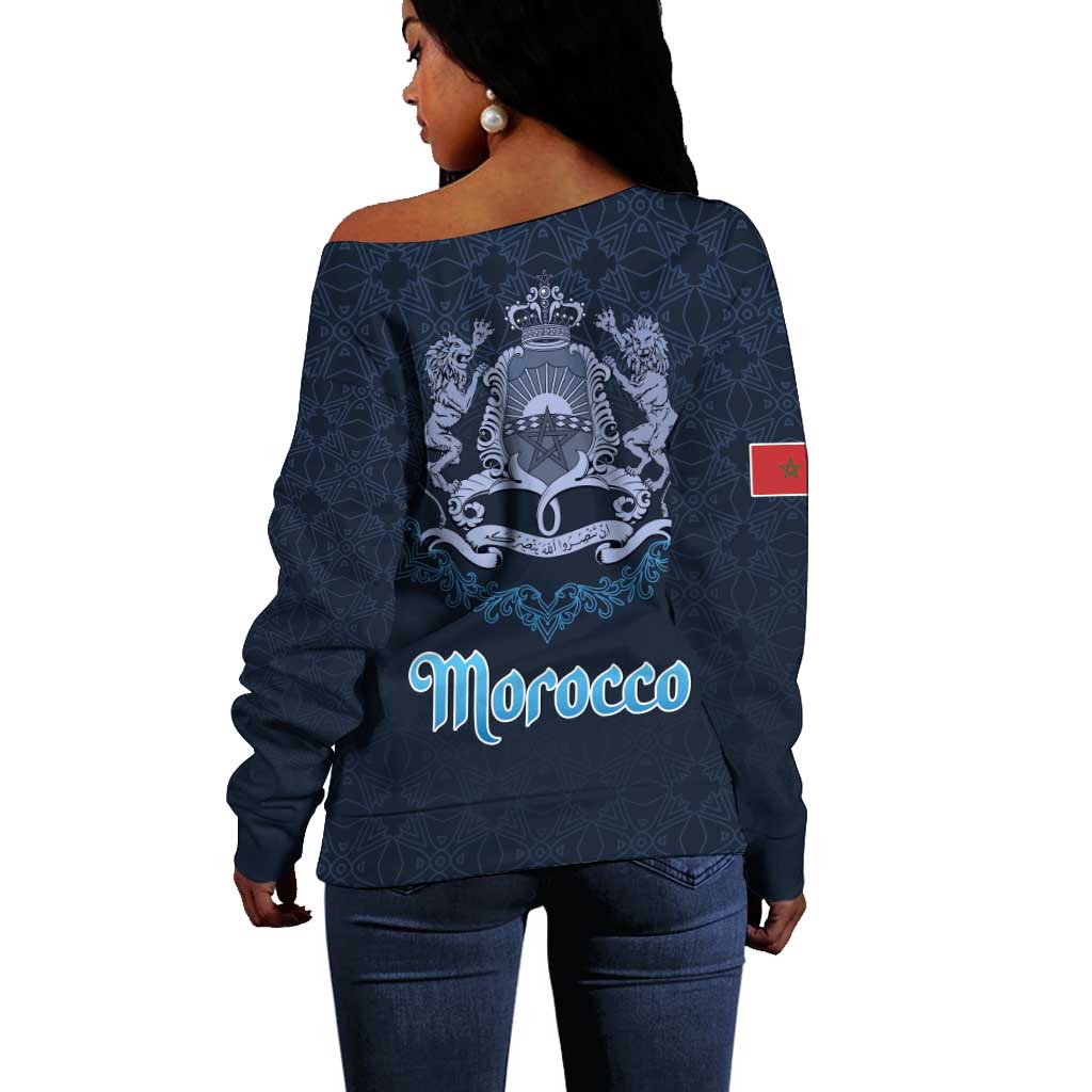 Happy Eid Al-Adha Off Shoulder Sweater Morocco Mubarak LT15