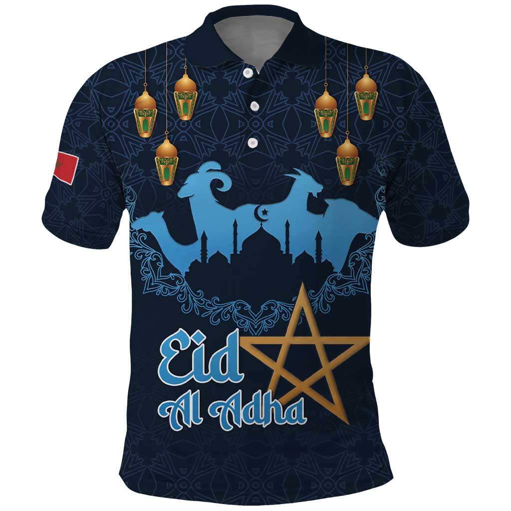 Morocco Happy Eid Mubarak Polo Shirt Eid Al-Adha LT15
