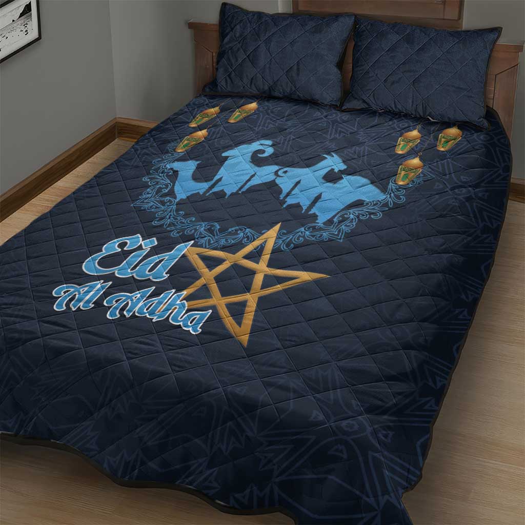Happy Eid Al-Adha Quilt Bed Set Morocco Mubarak LT15