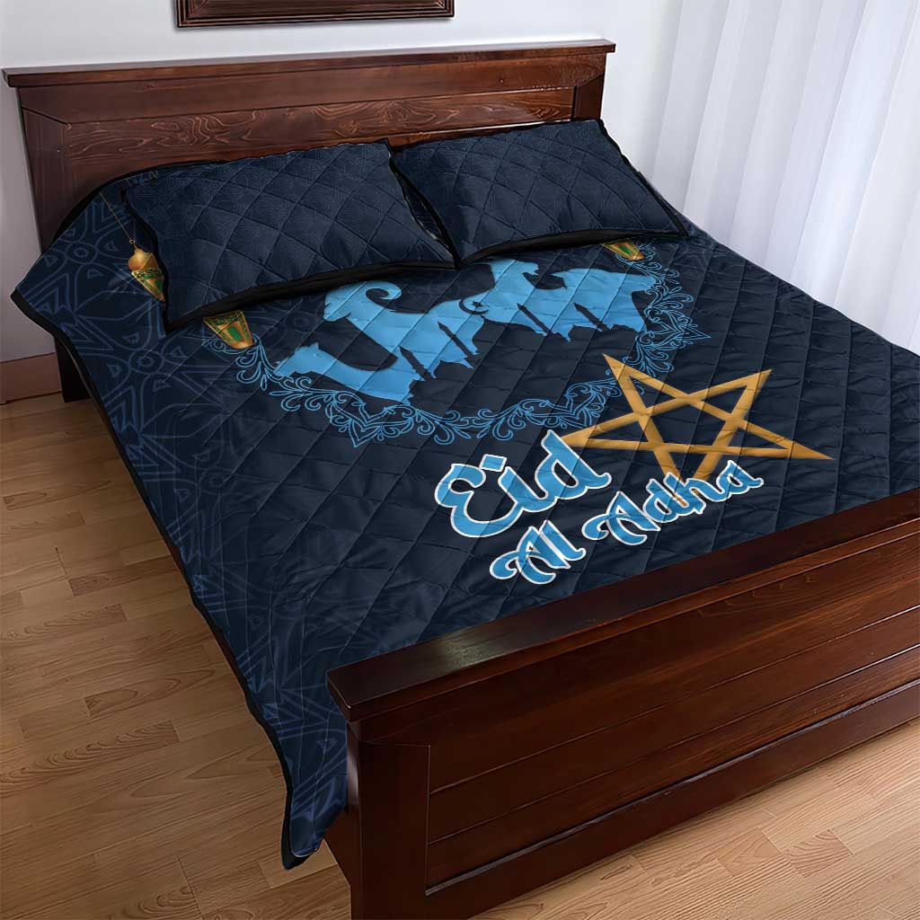 Happy Eid Al-Adha Quilt Bed Set Morocco Mubarak LT15