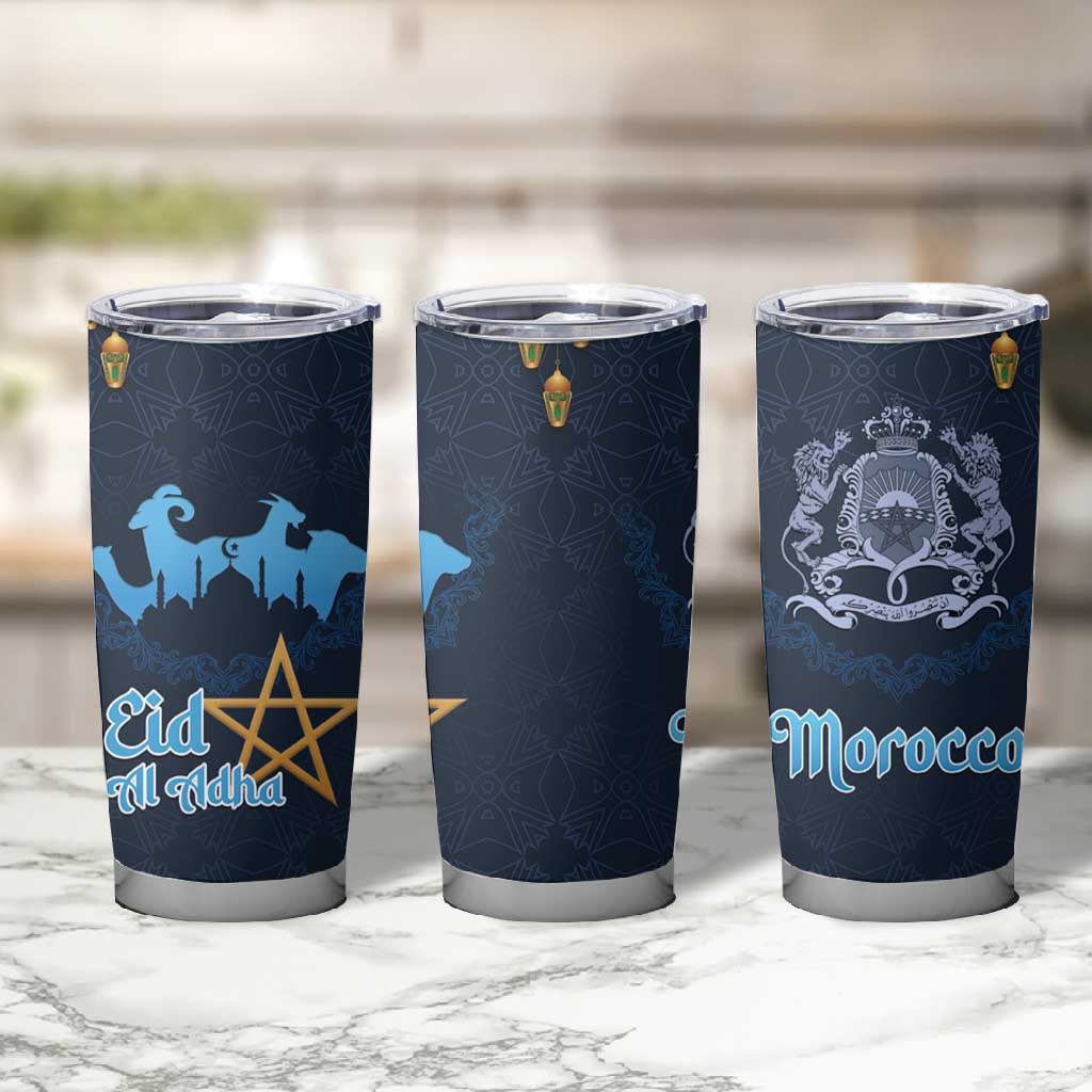Happy Eid Al-Adha Tumbler Cup Morocco Mubarak LT15