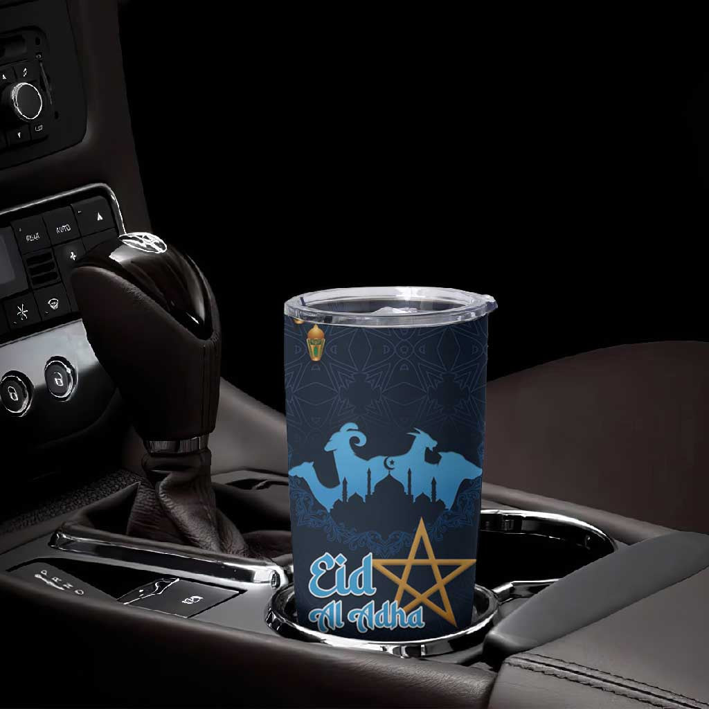 Happy Eid Al-Adha Tumbler Cup Morocco Mubarak LT15