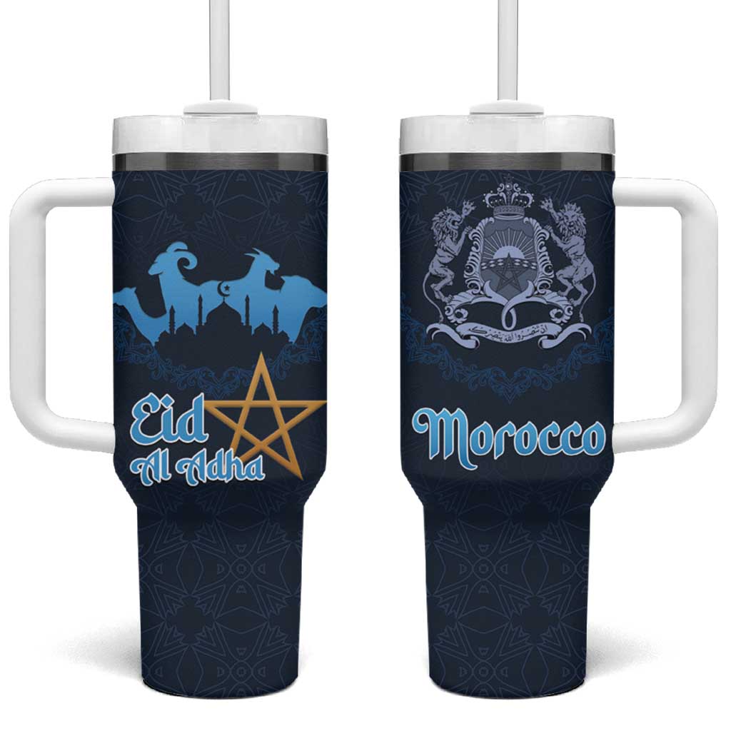 Happy Eid Al-Adha Tumbler With Handle Morocco Mubarak LT15