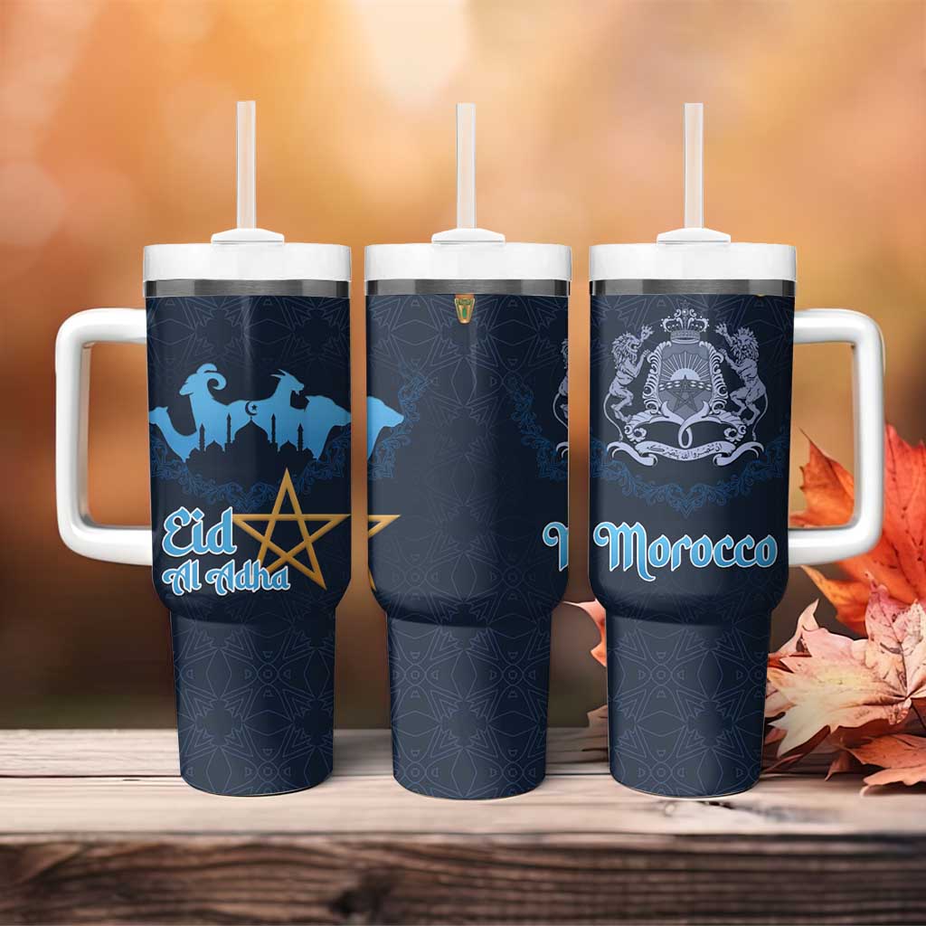 Happy Eid Al-Adha Tumbler With Handle Morocco Mubarak LT15