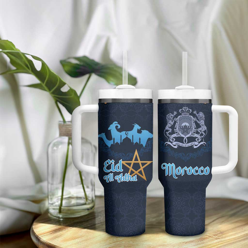 Happy Eid Al-Adha Tumbler With Handle Morocco Mubarak LT15