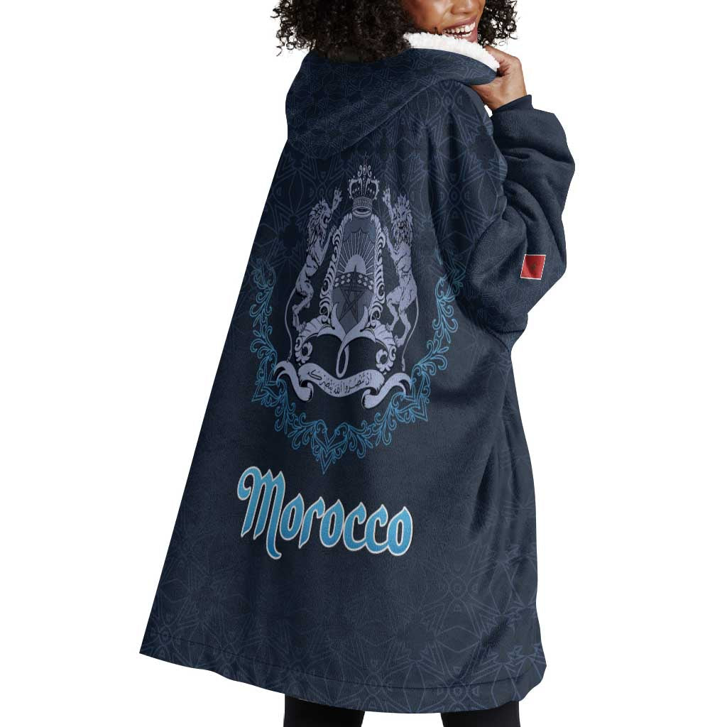 Happy Eid Al-Adha Wearable Blanket Hoodie Morocco Mubarak LT15