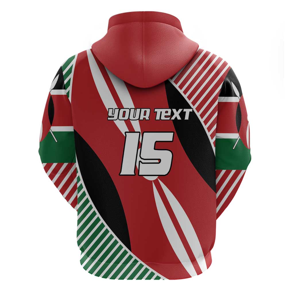 Custom Kenya Rugby Hoodie Flag Style LT15