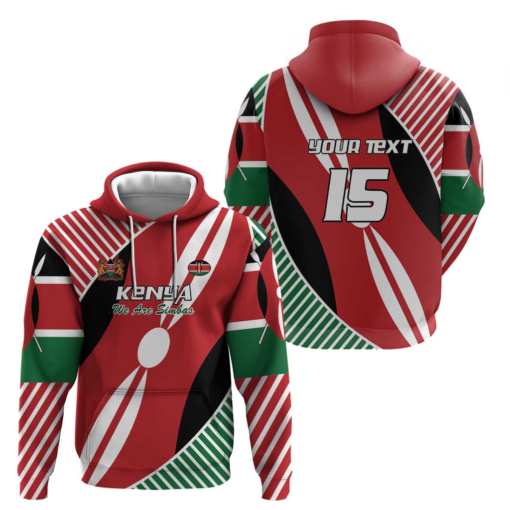 Custom Kenya Rugby Hoodie Flag Style LT15