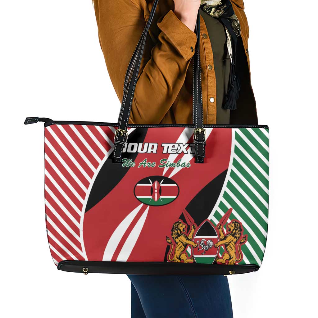 Custom Kenya Rugby Leather Tote Bag Flag Style LT15