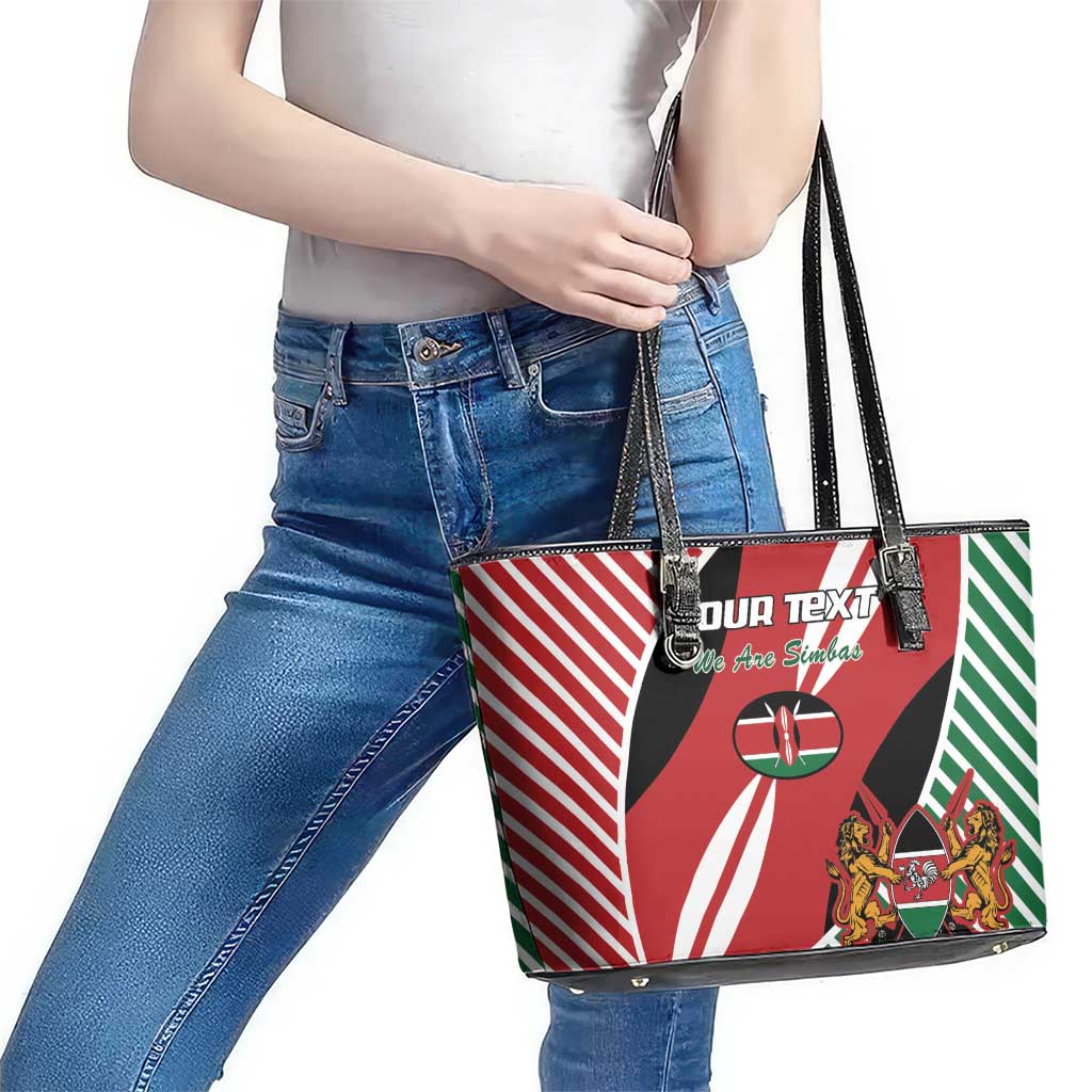 Custom Kenya Rugby Leather Tote Bag Flag Style LT15