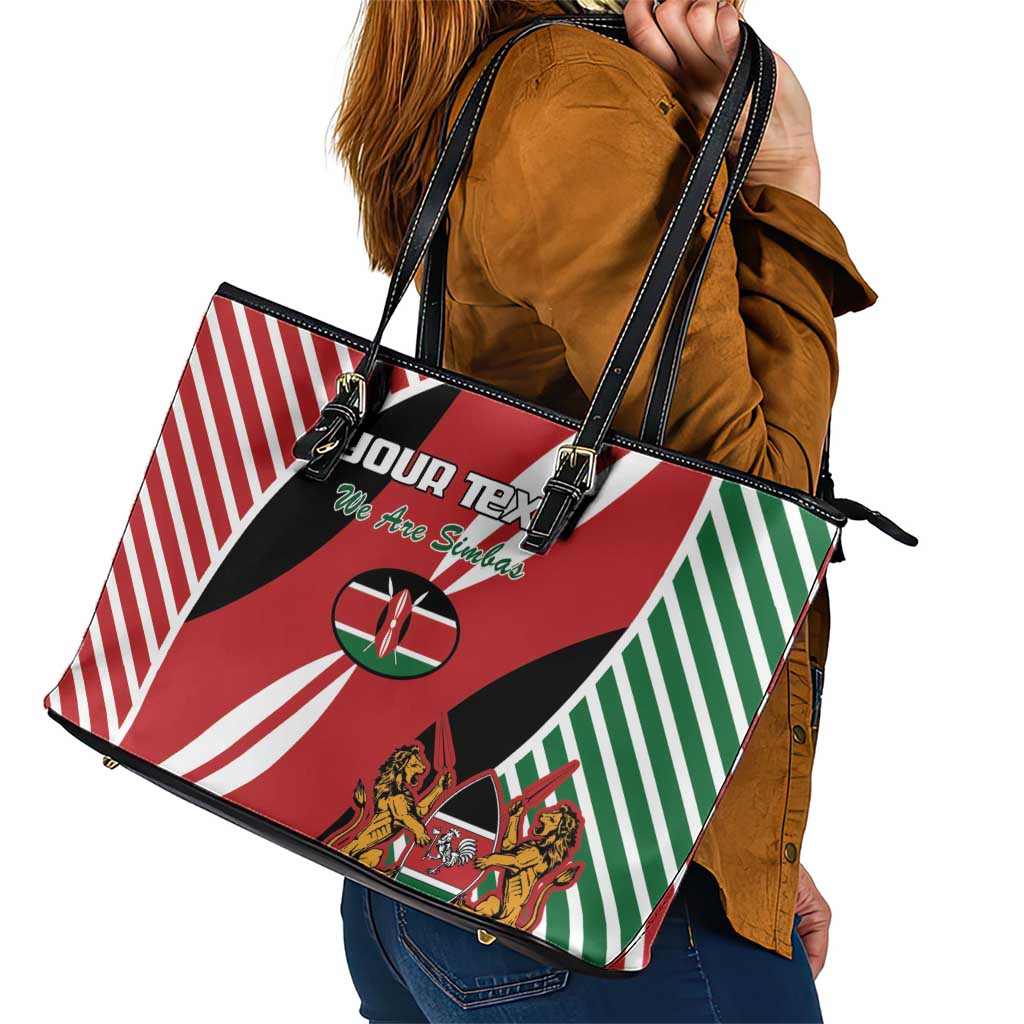 Custom Kenya Rugby Leather Tote Bag Flag Style LT15