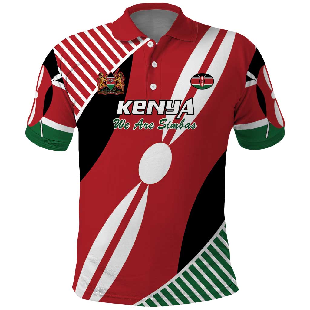 Custom Kenya Rugby Polo Shirt Flag Style LT15