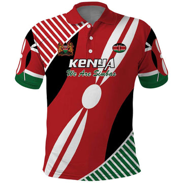 Custom Kenya Rugby Polo Shirt Flag Style LT15