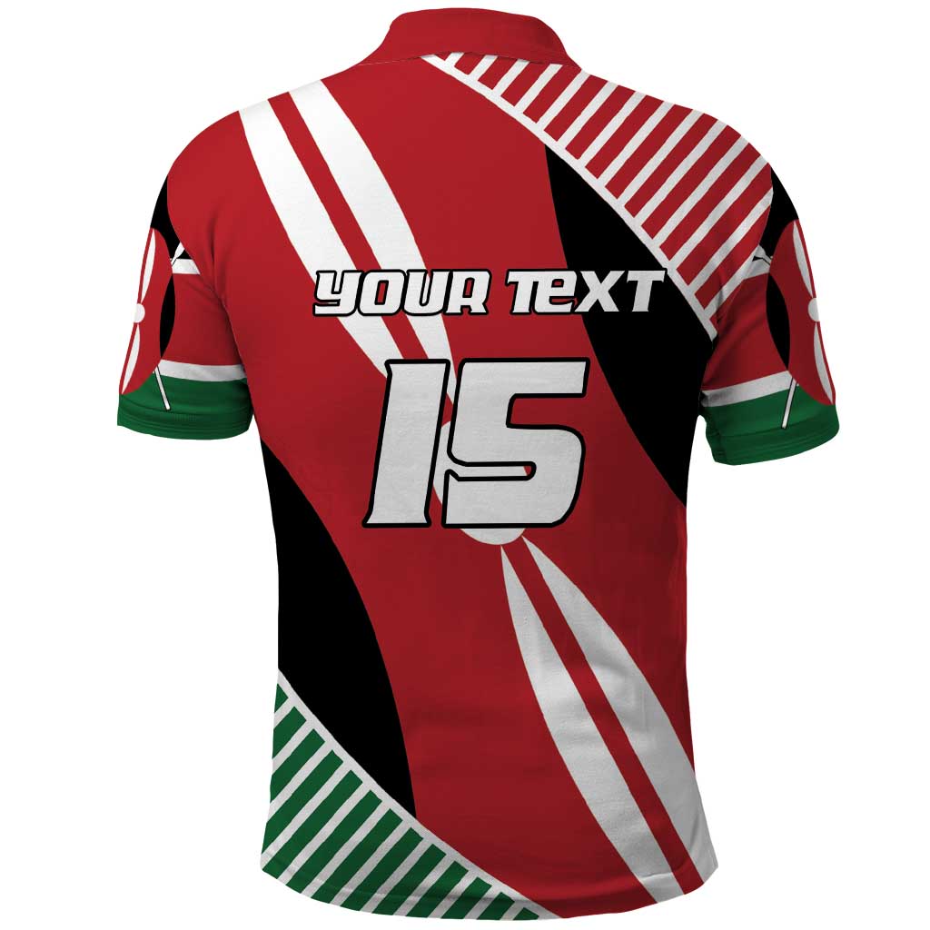 Custom Kenya Rugby Polo Shirt Flag Style LT15