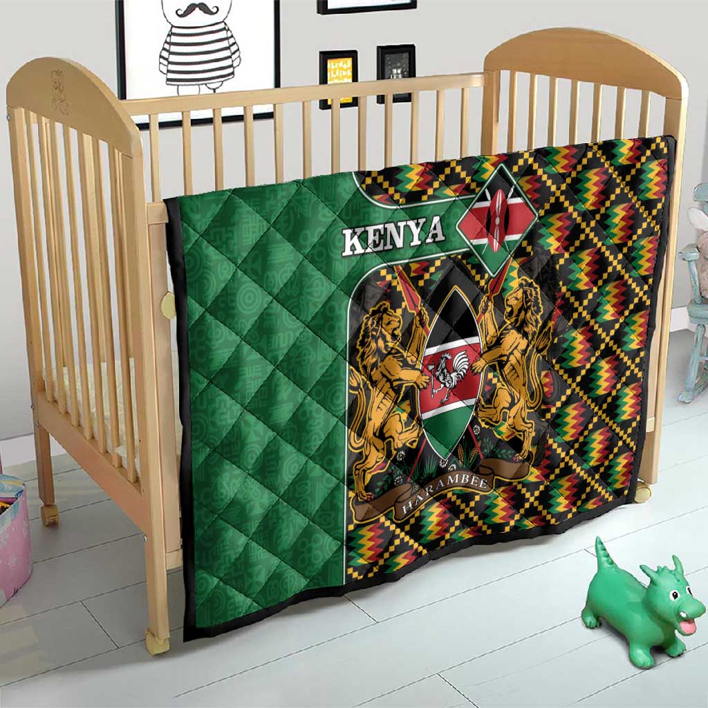 Kenya Quilt - Kente Pattern, Coat Of Arms Design LT15
