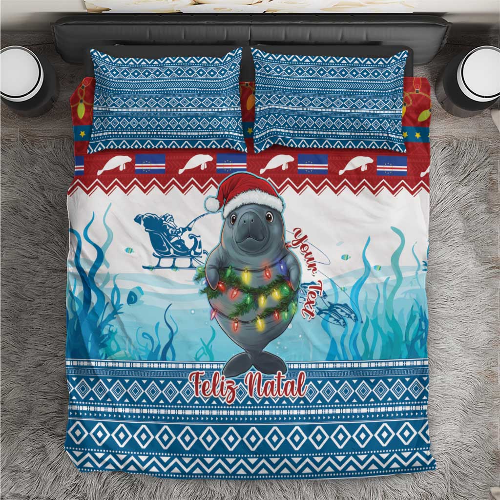 Personalised Cape Verde Christmas Bedding Set Manatee Feliz Natal LT15