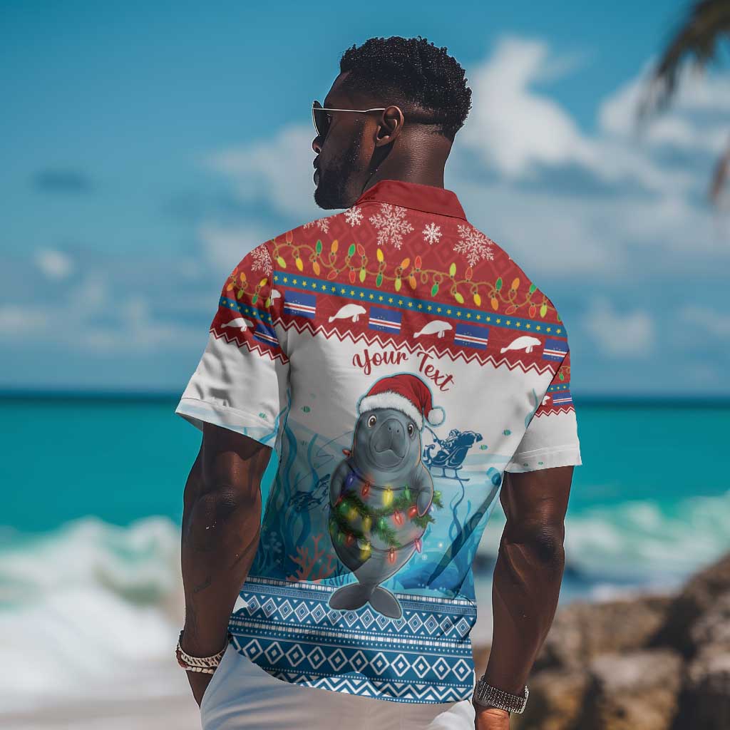 Personalised Cape Verde Christmas Hawaiian Shirt Manatee Feliz Natal LT15