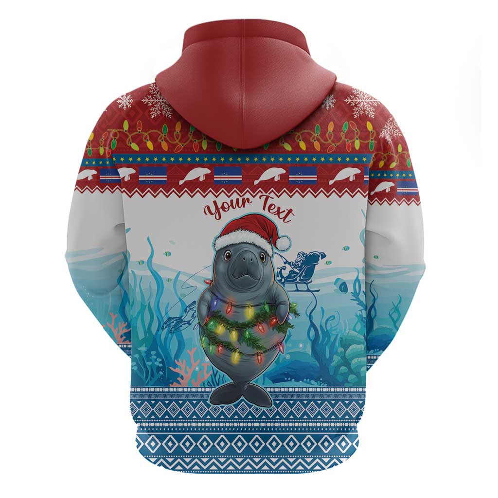 Personalised Cape Verde Christmas Hoodie Manatee Feliz Natal LT15