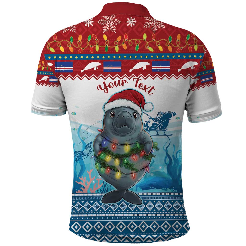 Personalised Cape Verde Christmas Polo Shirt Manatee Feliz Natal LT15