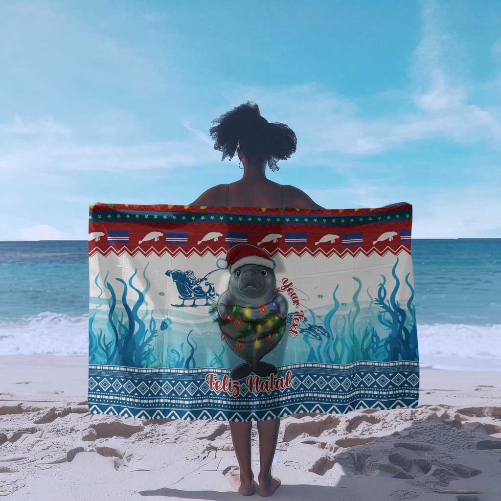 Personalised Cape Verde Christmas Sarong Manatee Feliz Natal LT15