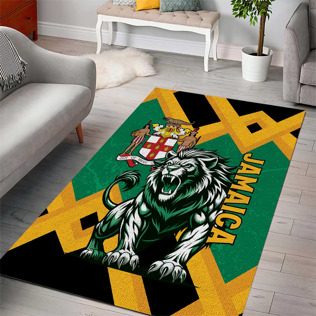 Jumieka Area Rug Lion With Coat Of Arms LT15