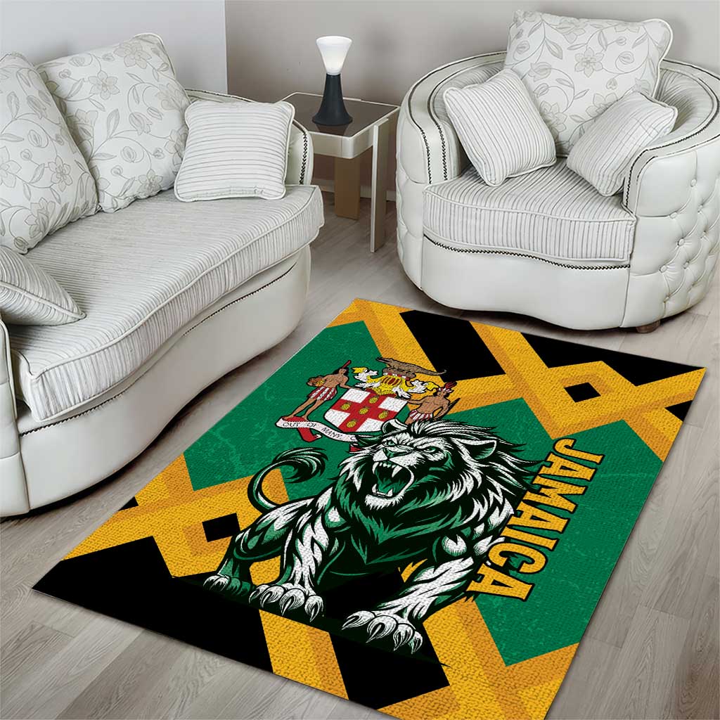 Jumieka Area Rug Lion With Coat Of Arms LT15