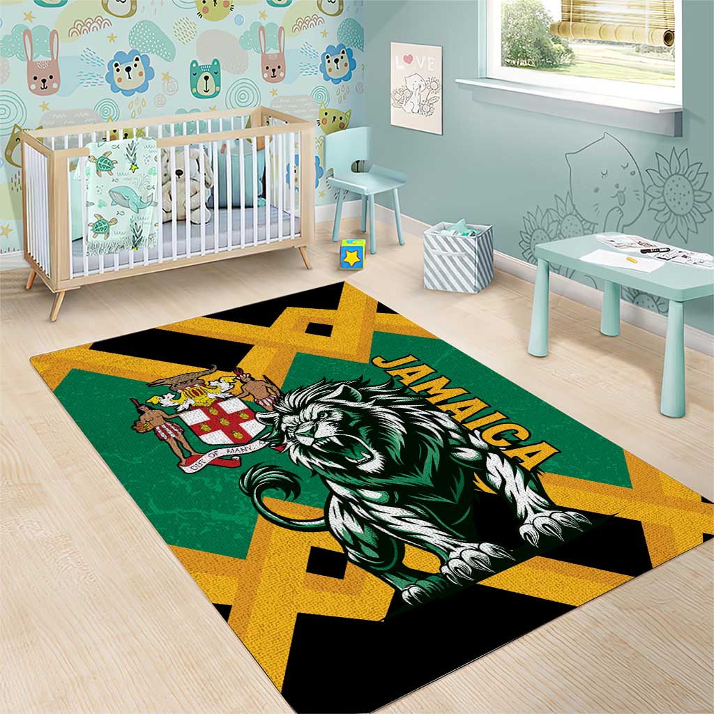 Jumieka Area Rug Lion With Coat Of Arms LT15