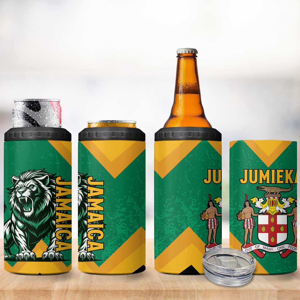 Jumieka 4 in 1 Can Cooler Tumbler Lion With Coat Of Arms LT15