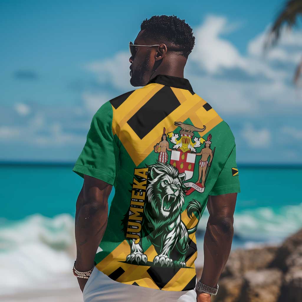 Jumieka Hawaiian Shirt Lion With Coat Of Arms LT15