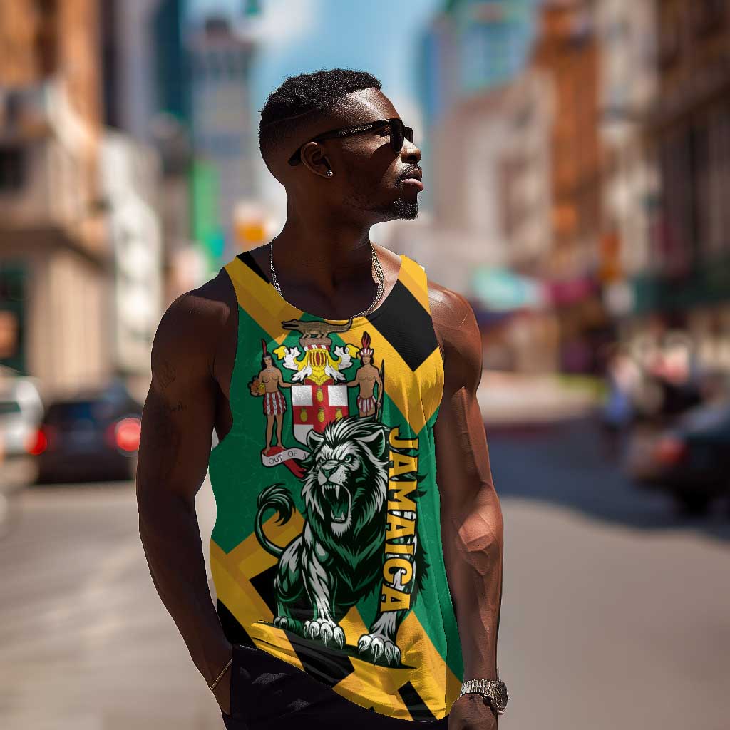 Jumieka Men Tank Top Lion With Coat Of Arms LT15