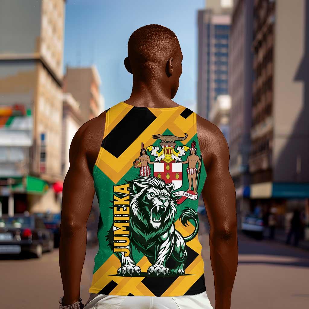 Jumieka Men Tank Top Lion With Coat Of Arms LT15