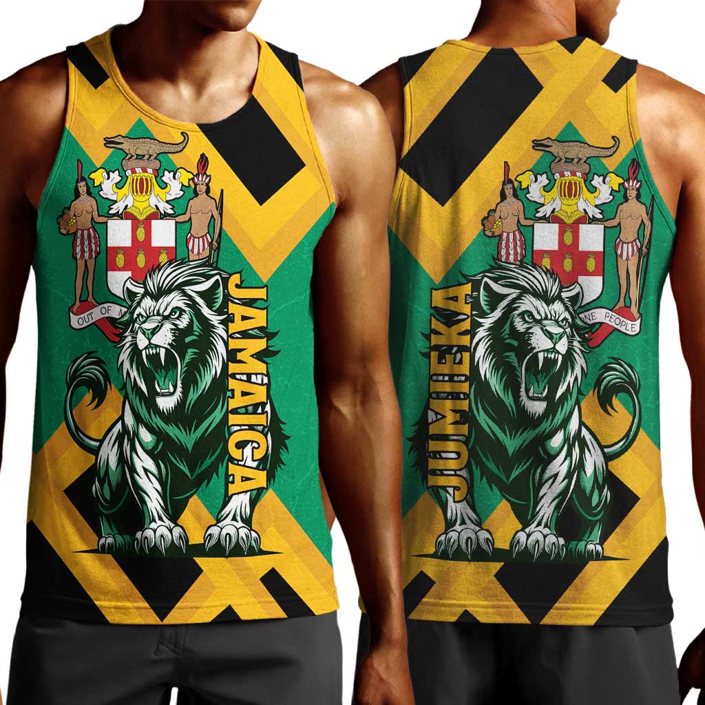 Jumieka Men Tank Top Lion With Coat Of Arms LT15