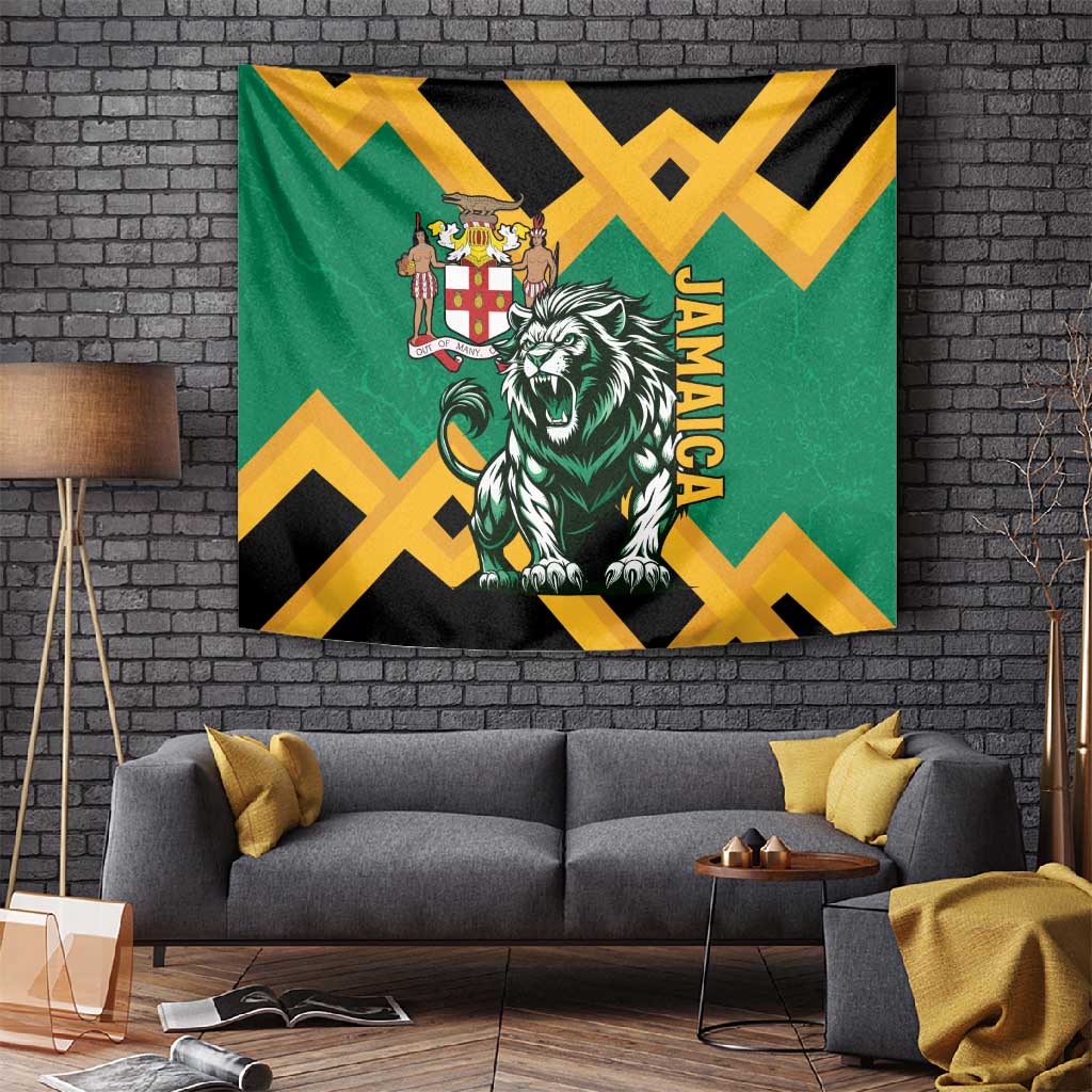 Jumieka Tapestry Lion With Coat Of Arms LT15