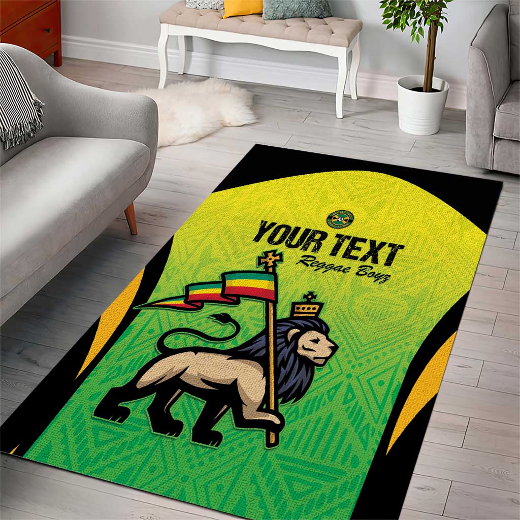 Custom Jamaica Football Area Rug Go Champions LT15