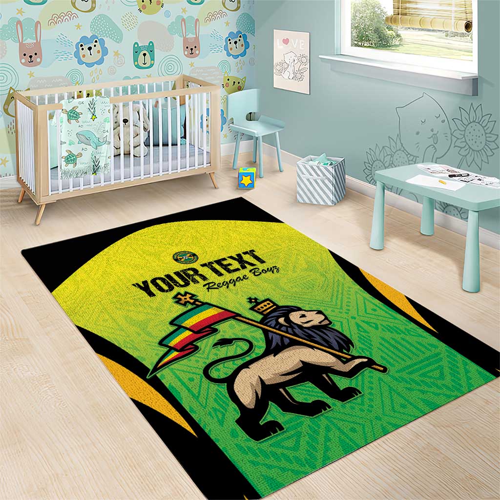 Custom Jamaica Football Area Rug Go Champions LT15