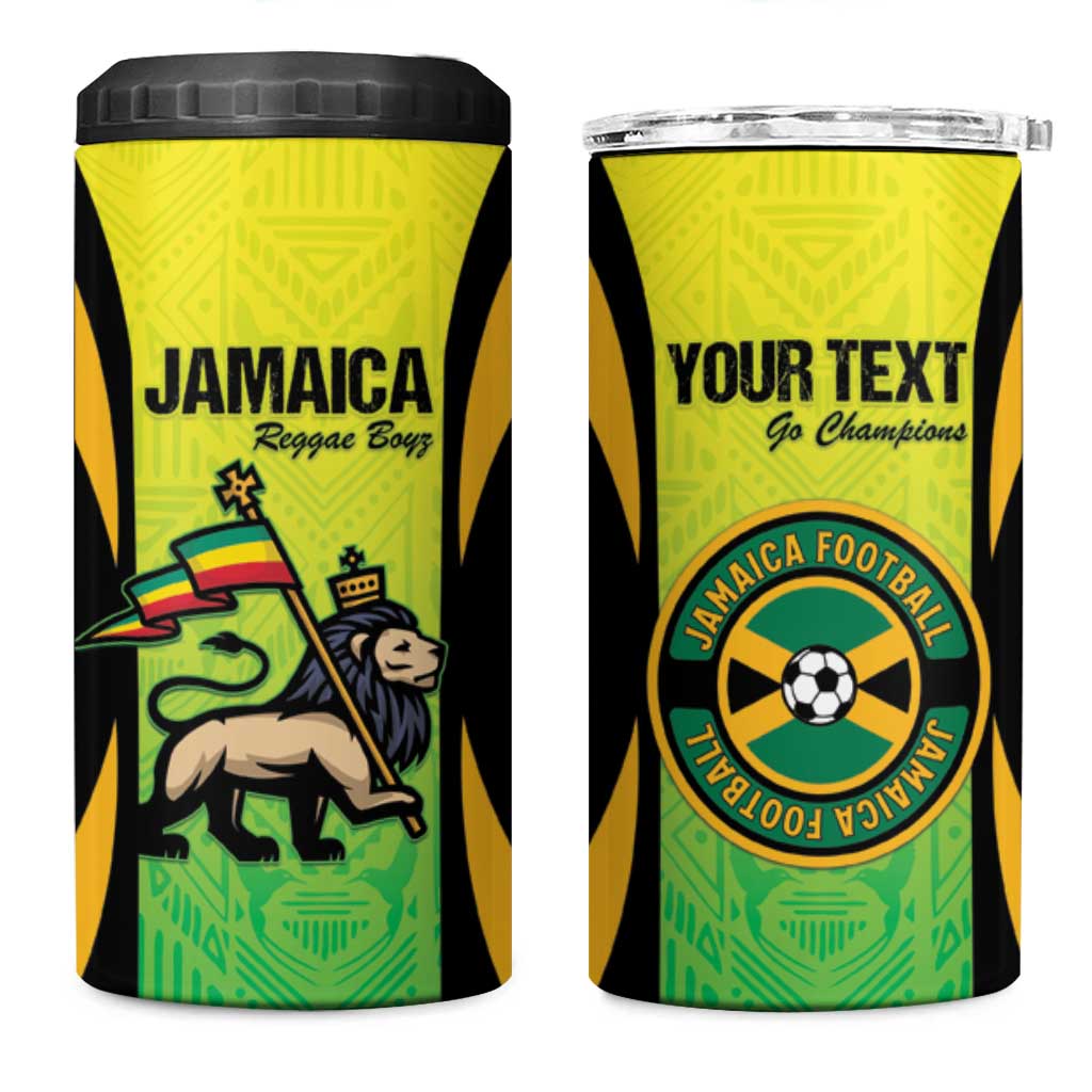 Custom Jamaica Football 4 in 1 Can Cooler Tumbler Go Champions LT15