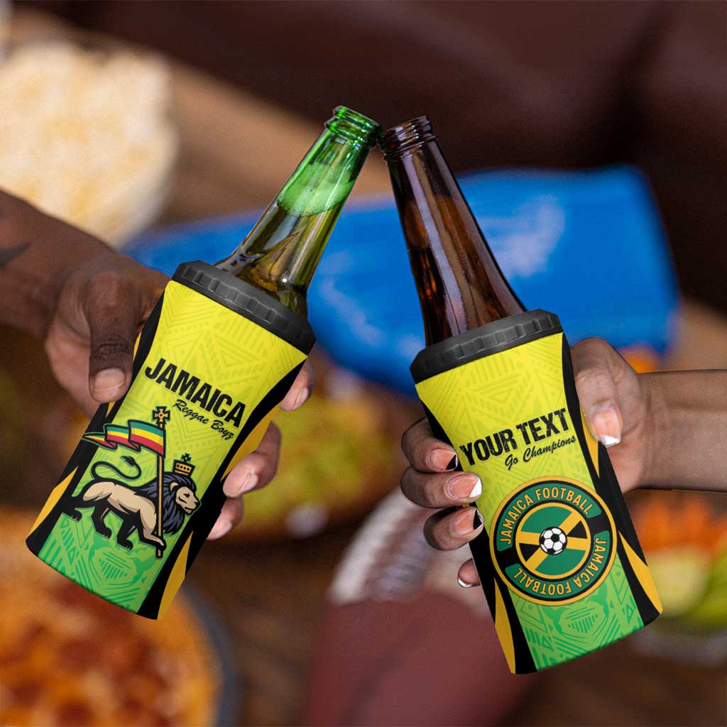 Custom Jamaica Football 4 in 1 Can Cooler Tumbler Go Champions LT15