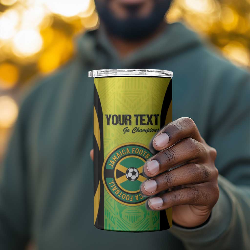 Custom Jamaica Football 4 in 1 Can Cooler Tumbler Go Champions LT15