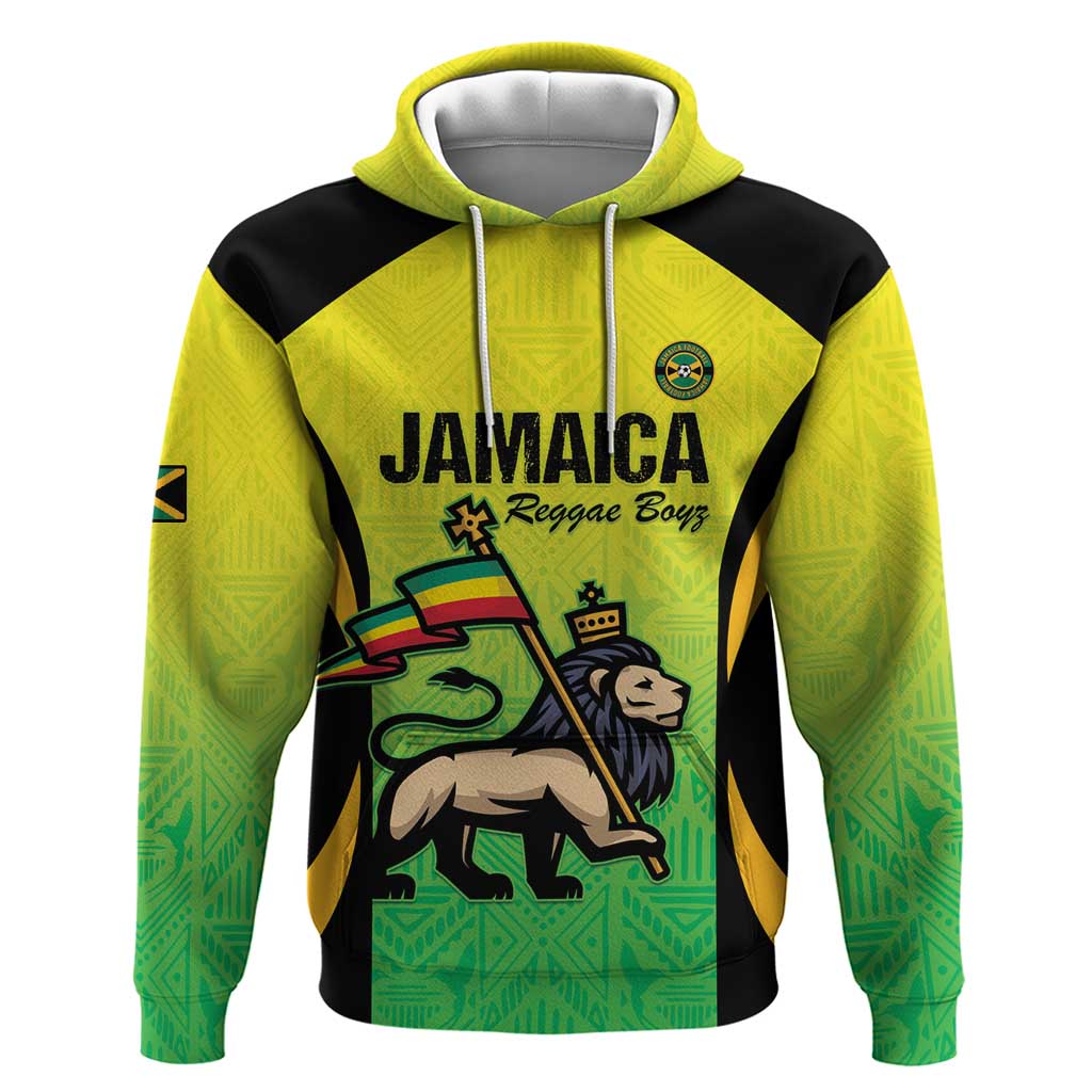 Custom Jamaica Football Hoodie Go Reggae Boyz LT15