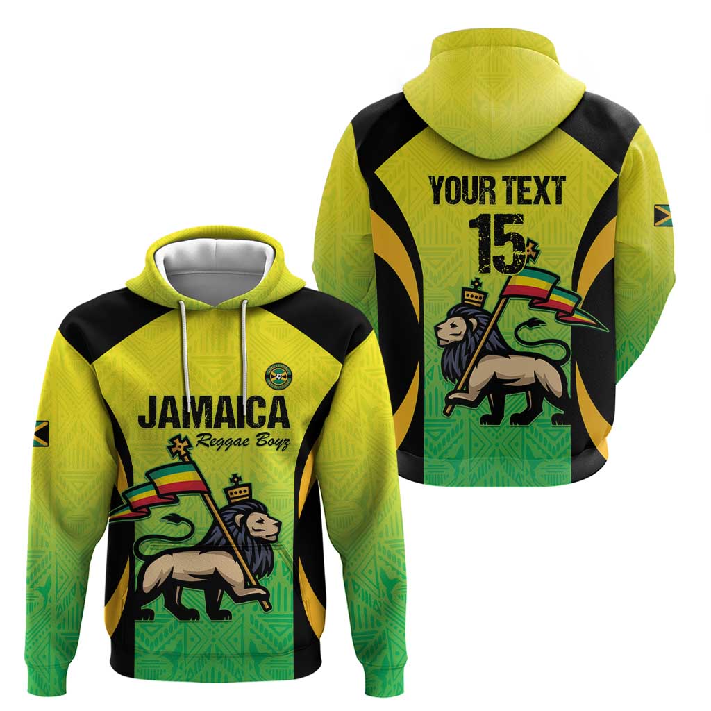 Custom Jamaica Football Hoodie Go Reggae Boyz LT15