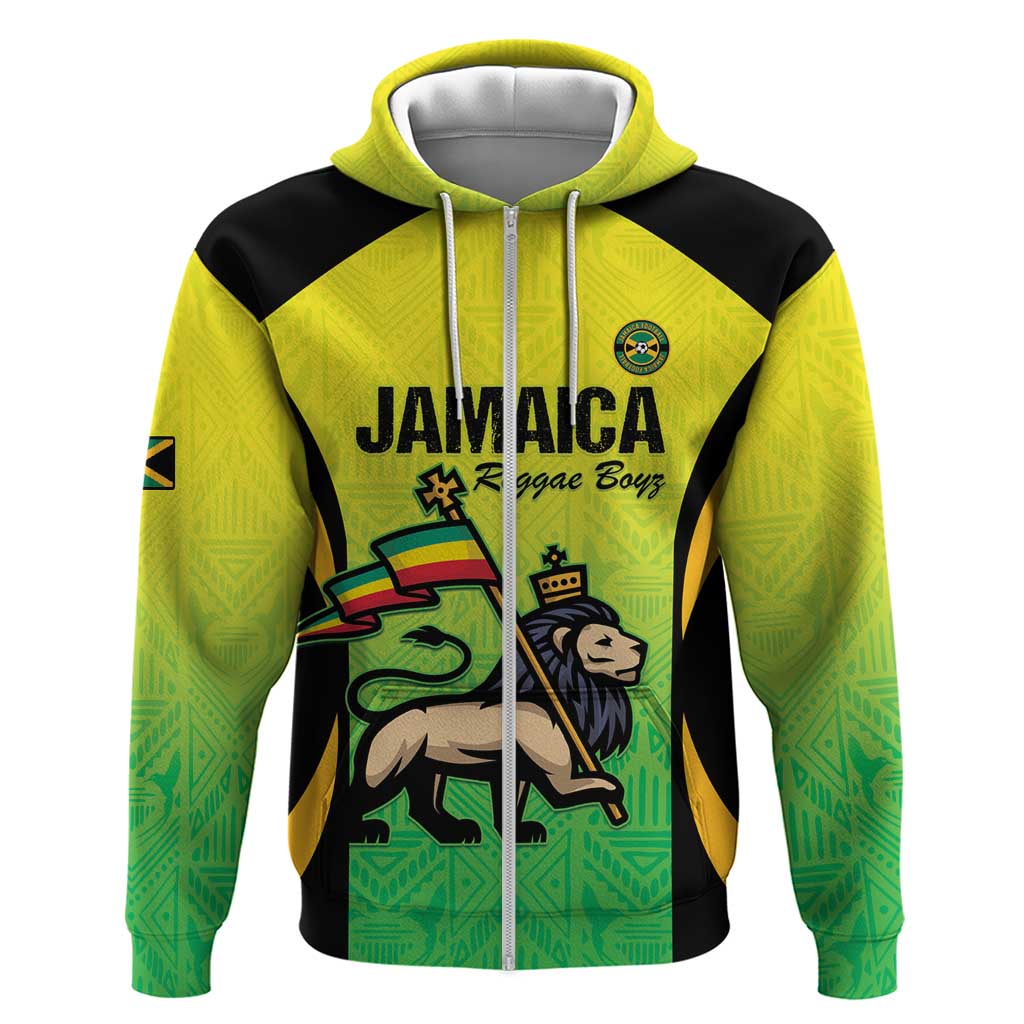 Custom Jamaica Football Hoodie Go Reggae Boyz LT15
